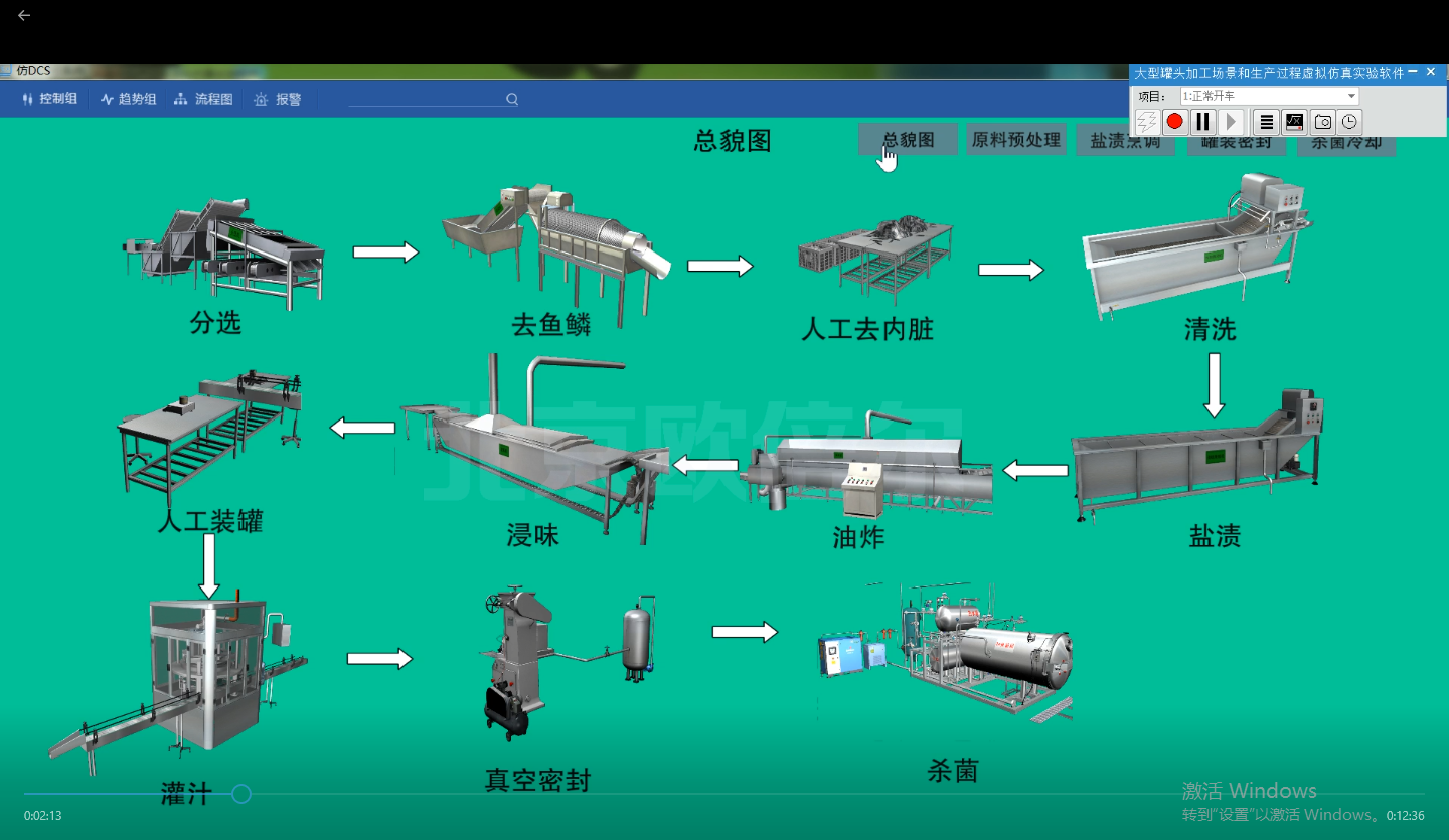 罐头加工虚拟仿真